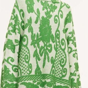 Rebecca Taylor Fleur Tapestry Jacquard Turtleneck - Medium